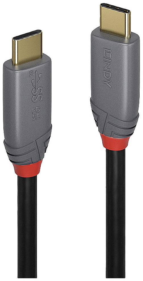 LINDY USB USB kabl 1,50 m crna, siva USB-C®