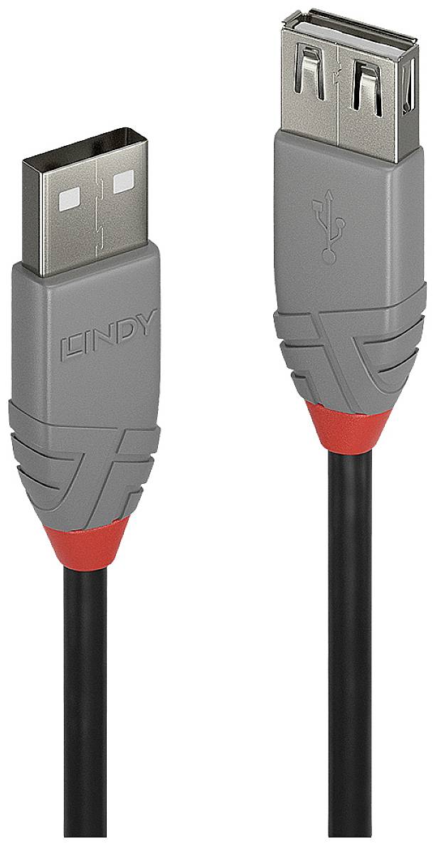 LINDY USB USB kabl 5,00 m crna, siva USB 2.0 2534800
