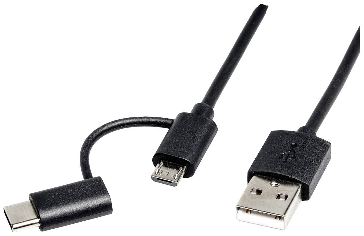 Roline USB USB kabl 1,00 m crna USB 2.0
