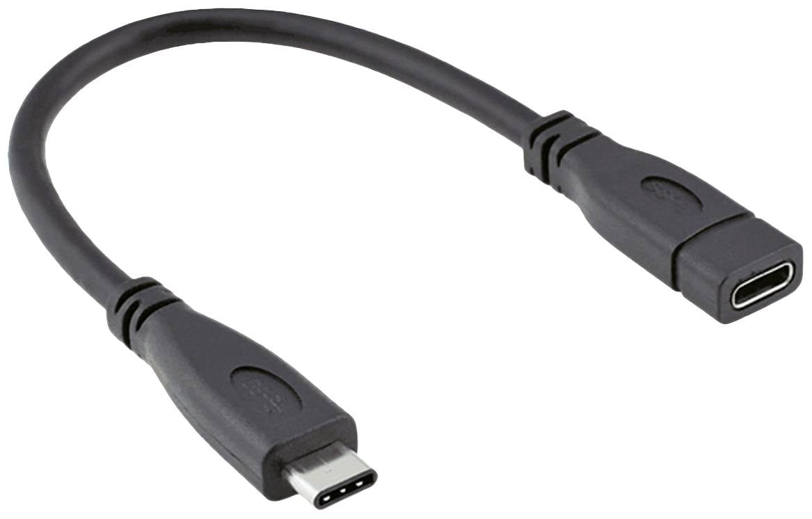 Roline USB USB kabl 0,15 m crna USB 3.2 gen. 2 (USB 3.1)
