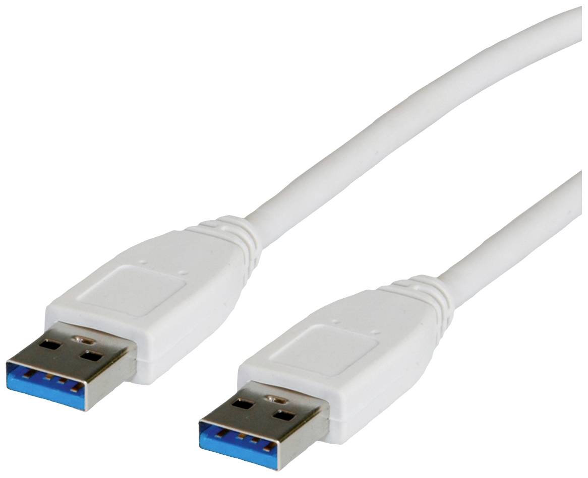 Value USB USB kabl 3,00 m bela USB 3.2 gen. 1 (USB 3.0) 2557284