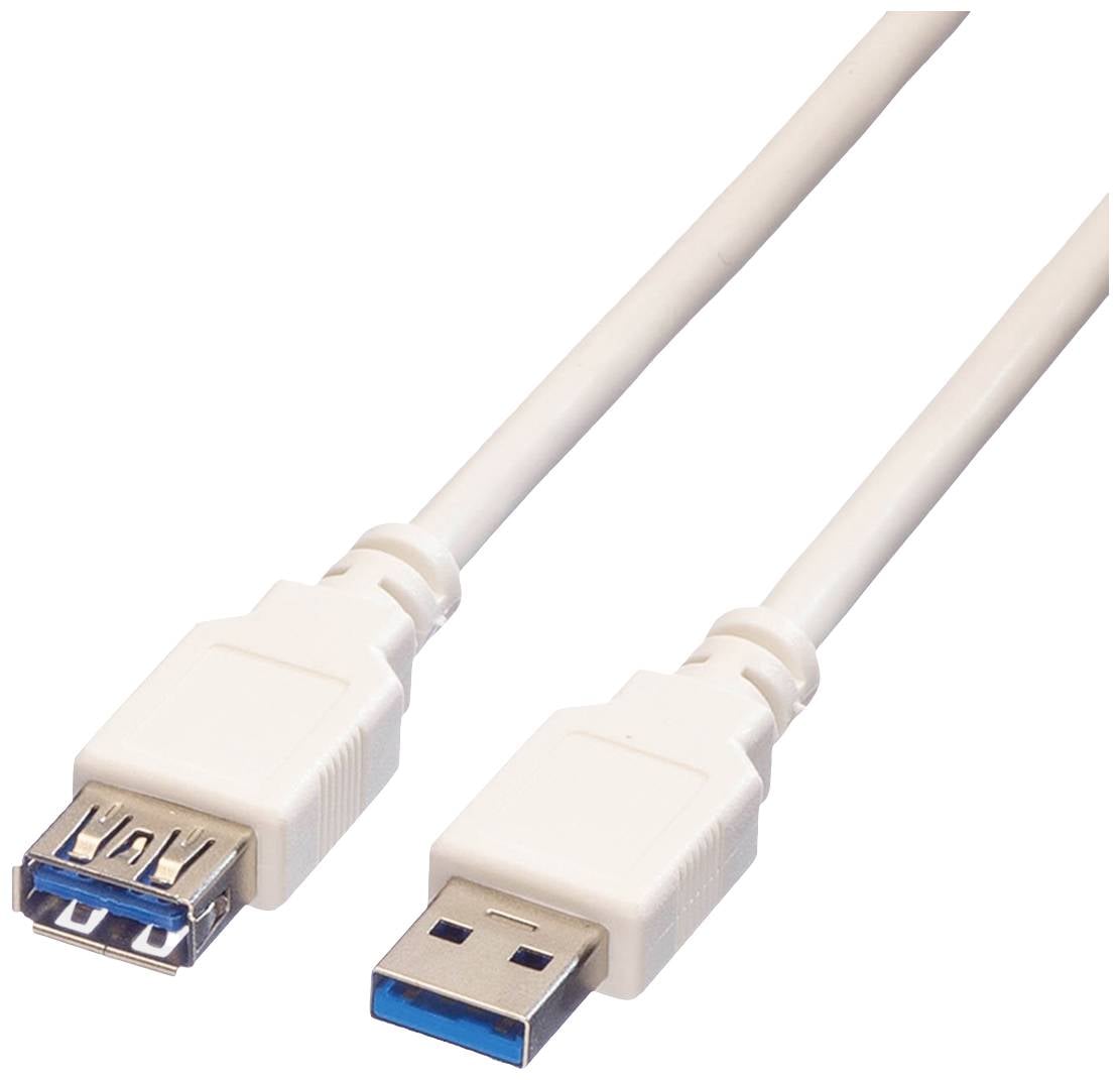 Value USB USB kabl 0,80 m bela USB 3.2 gen. 1 (USB 3.0) 2558652