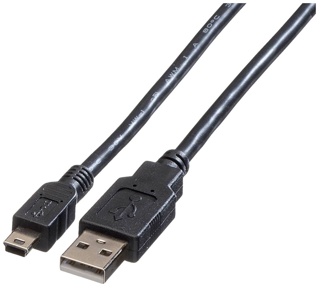 Roline USB USB kabl 0,80 m crna USB 2.0 2558954