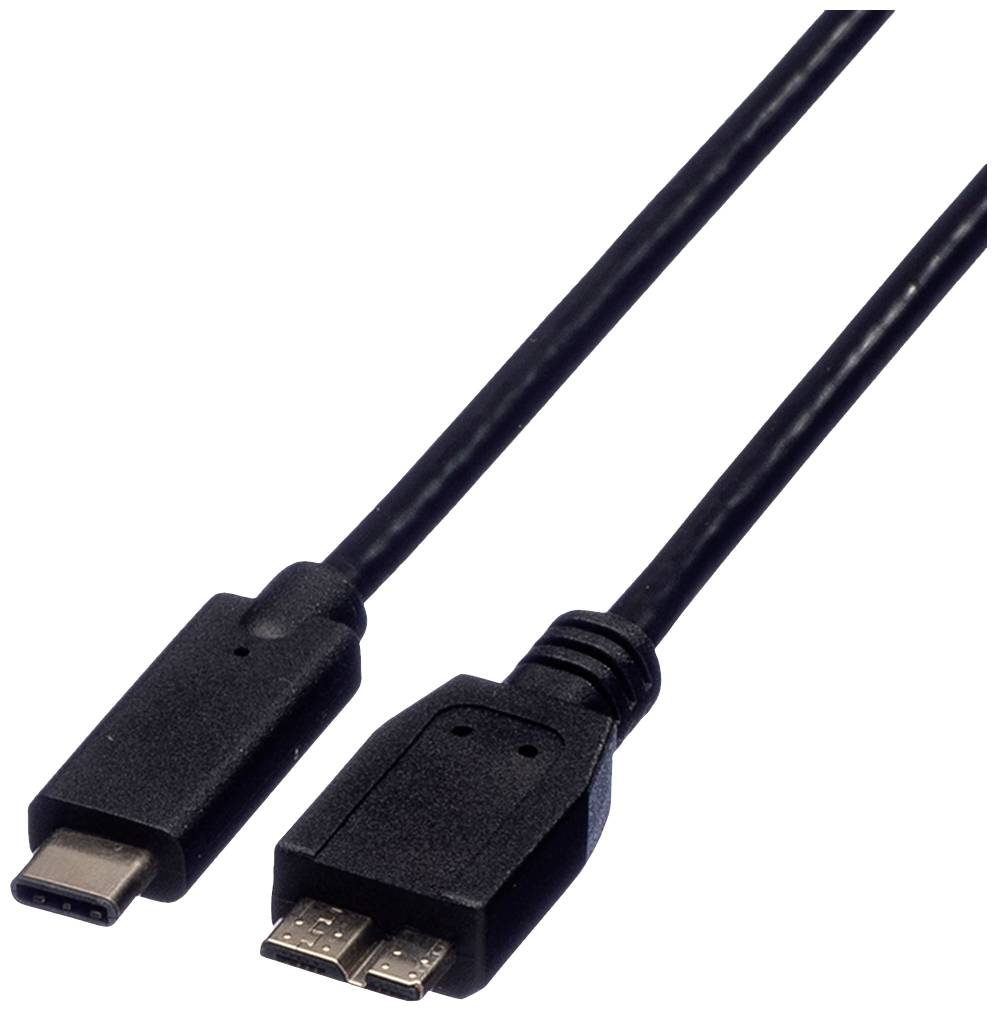 Roline USB USB kabl 0,50 m crna USB 3.2 gen. 1 (USB 3.0) 2558972