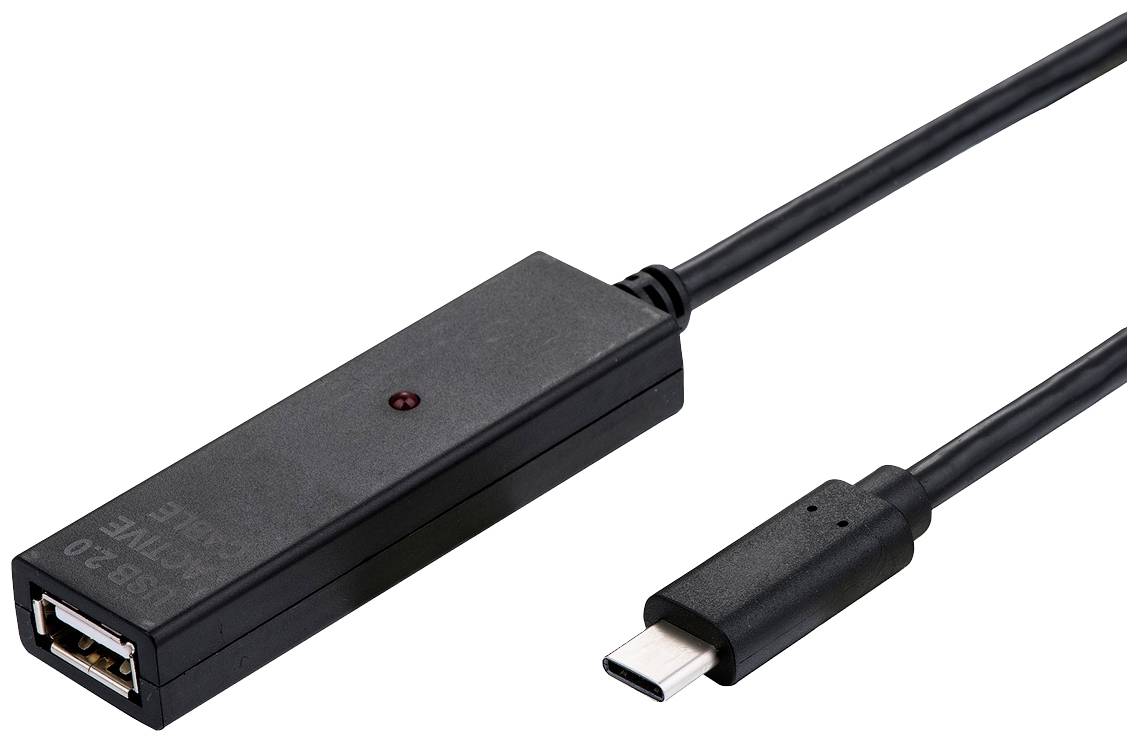 VALUE USB USB kabl 20,00 m crna USB-C®, USB 2.0