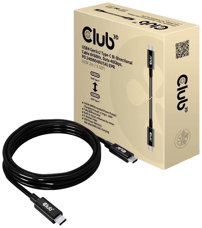 CLUB3D CAC-1578 USB-C kabl 2,00 m crna USB4™