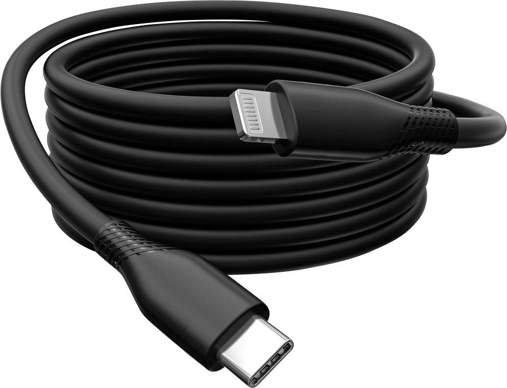 Digitus USB USB kabl 0,50 m crna Apple Lightning, USB-C®