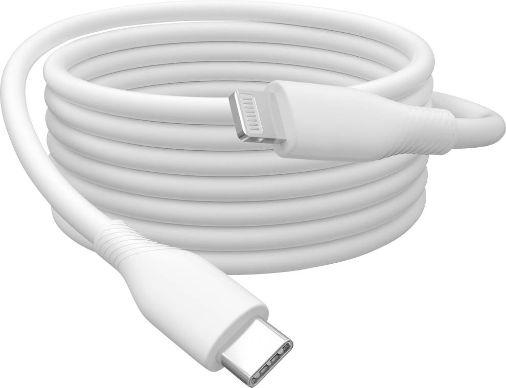 Digitus USB USB kabl 2,00 m bela Apple Lightning, USB-C®