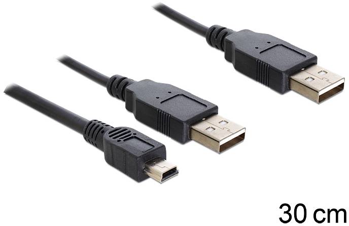 Delock USB USB kabl 0,30 m crna priključni konektor