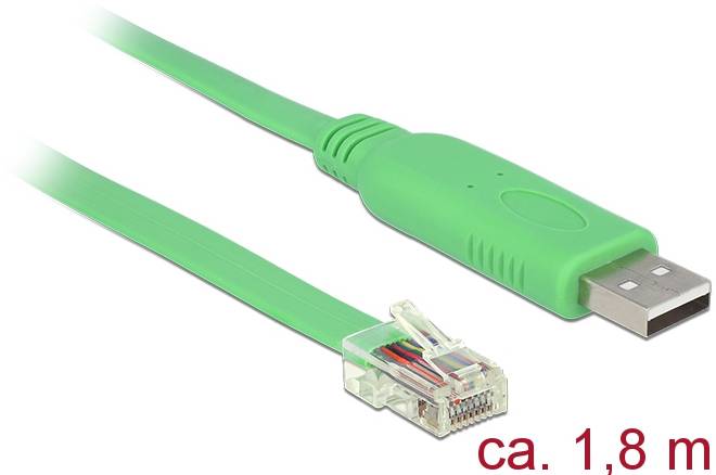 Delock USB-A USB-A na RJ45 adapterski kabl 1,80 m zelena
