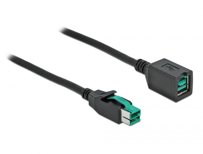 Delock USB USB napojni kabl 5,00 m crna priključni konektor