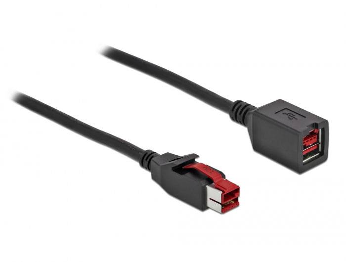 Delock USB USB napojni kabl 2,00 m crna priključni konektor 3379670