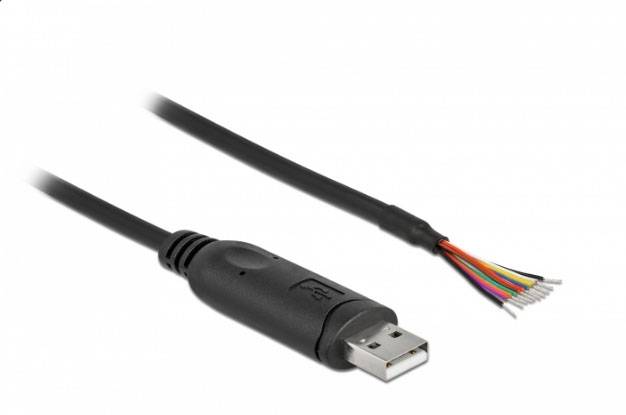 DeLOCK RS-232 USB kabl 1,00 m crna