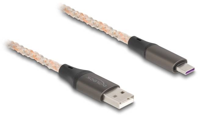 Delock USB USB kabl 1,00 m transparentna USB 2.0