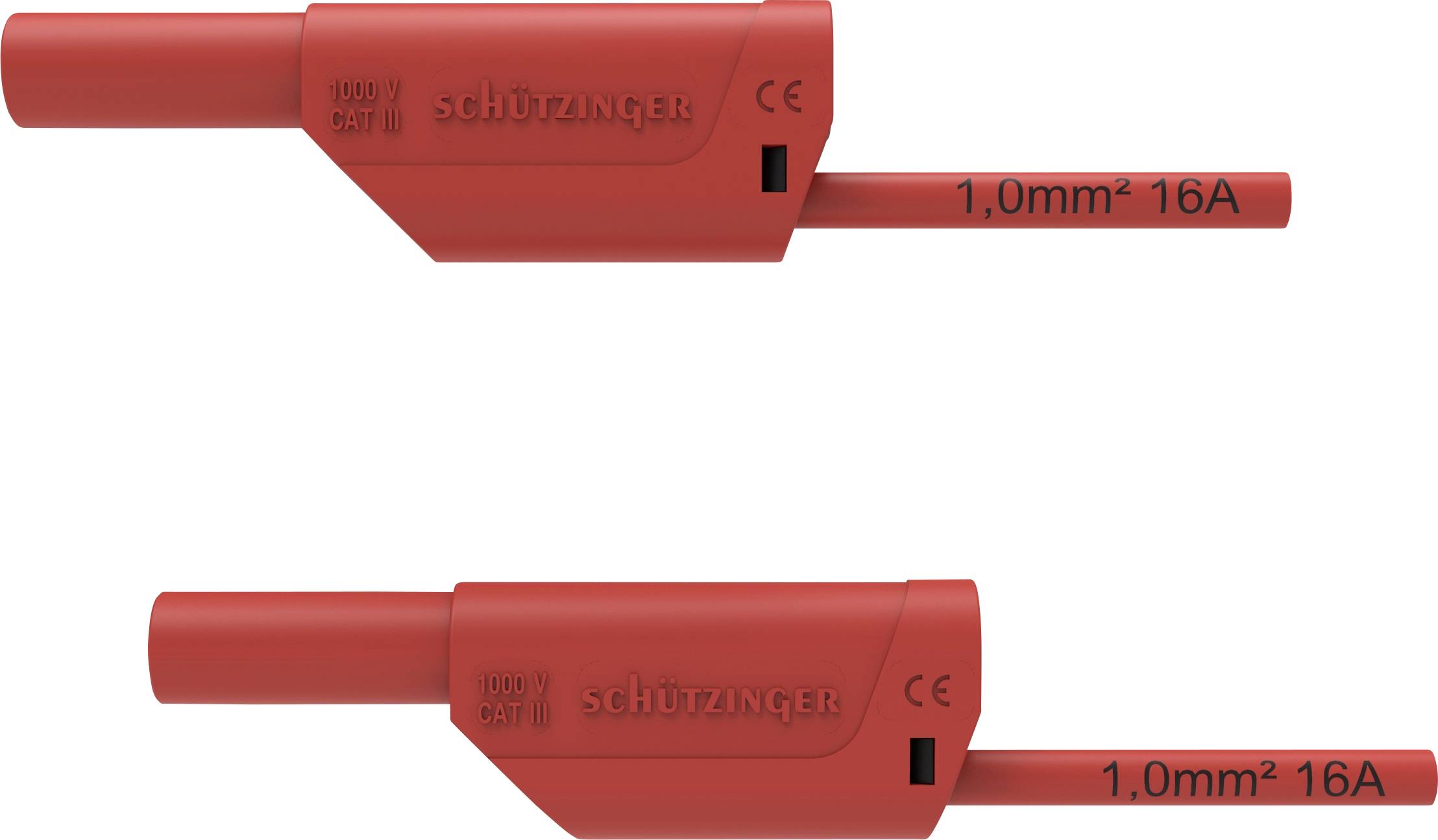 Schützinger bezbednosni merni kabl CAT III 1000 V 16 A 200,00 cm crvena