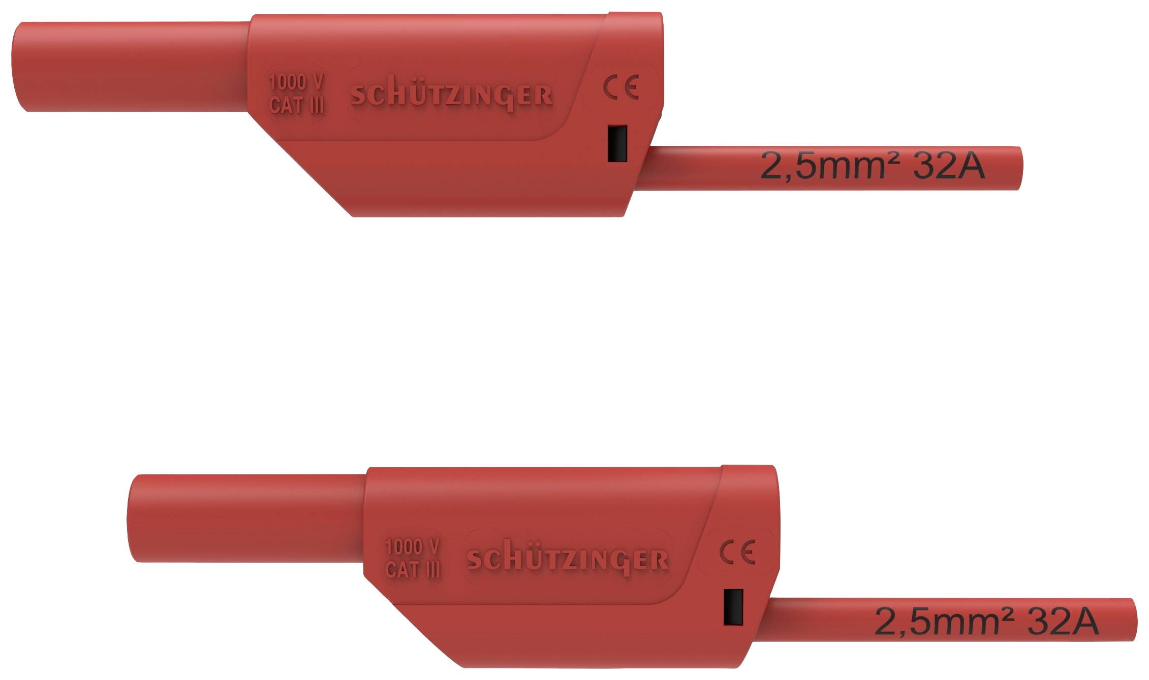 Schützinger bezbednosni merni kabl 1000 V 32 A 150 cm crvena
