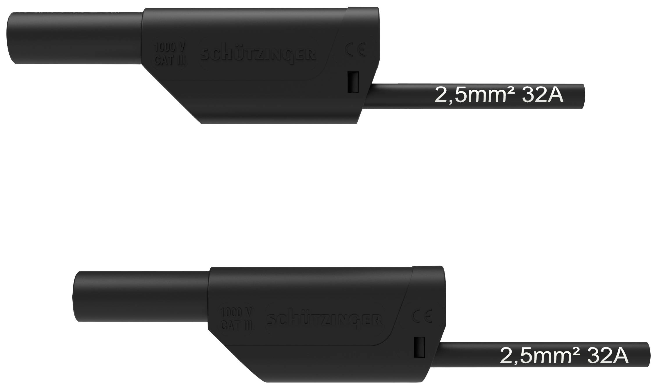 Schützinger bezbednosni merni kabl 1000 V 32 A 150 cm crna