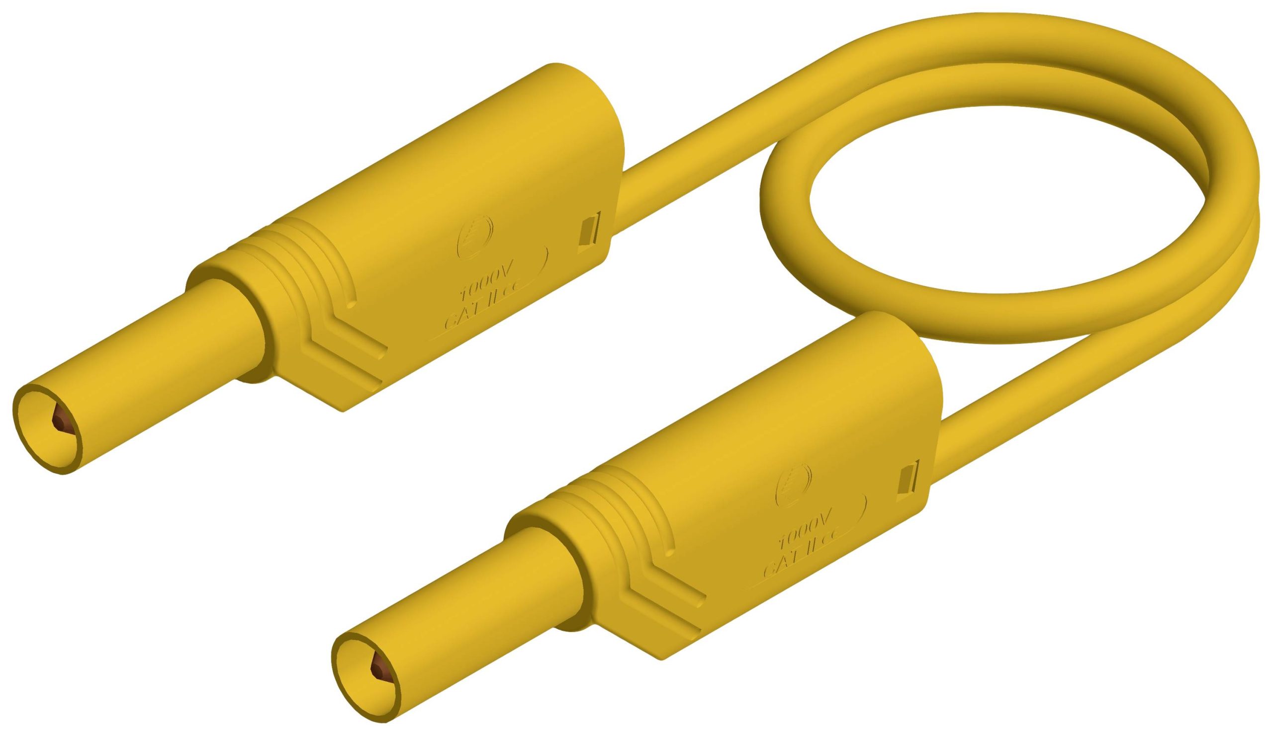 Hirschmann 2x bezbednosni merni kabl CAT II 1000 V, CAT III 600 V 16 A 0,50 m žuta
