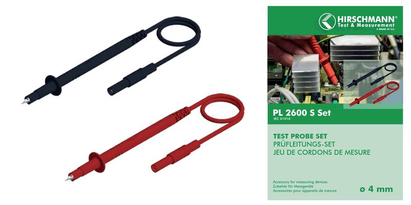 Hirschmann 2x bezbednosni merni kabl, komplet CAT II 1000 V, CAT III 600 V 16 A 1,00 m