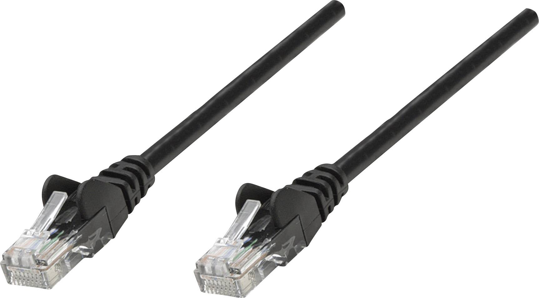 Intellinet mrežni patch kabl 0,50 m crna RJ45 utikač