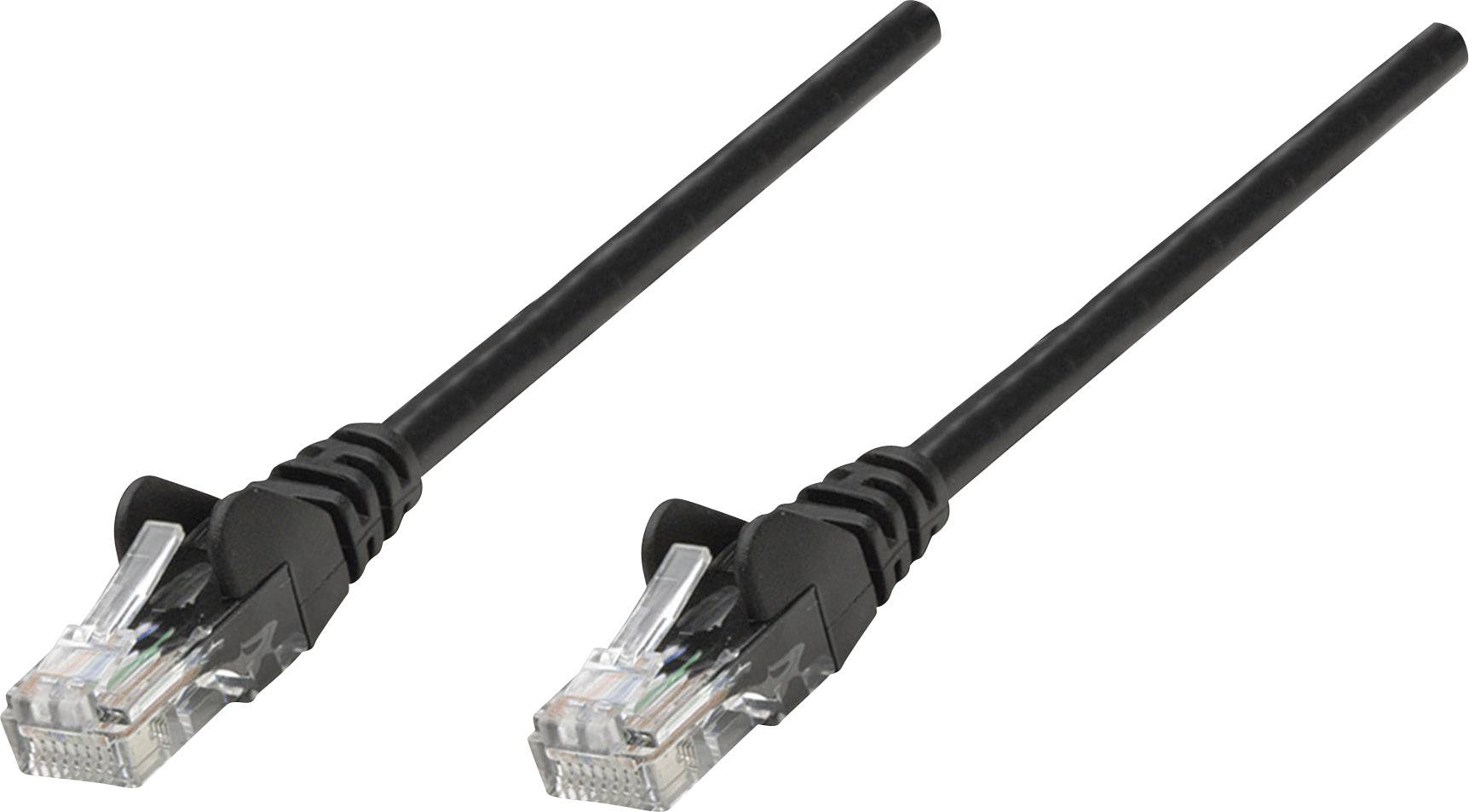 Intellinet mrežni patch kabl 1,00 m crna RJ45 utikač 1338482