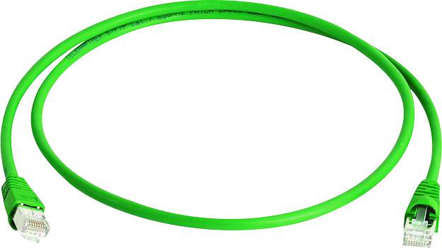 Telegärtner mrežni patch kabl 0,25 m zelena RJ45 utikač