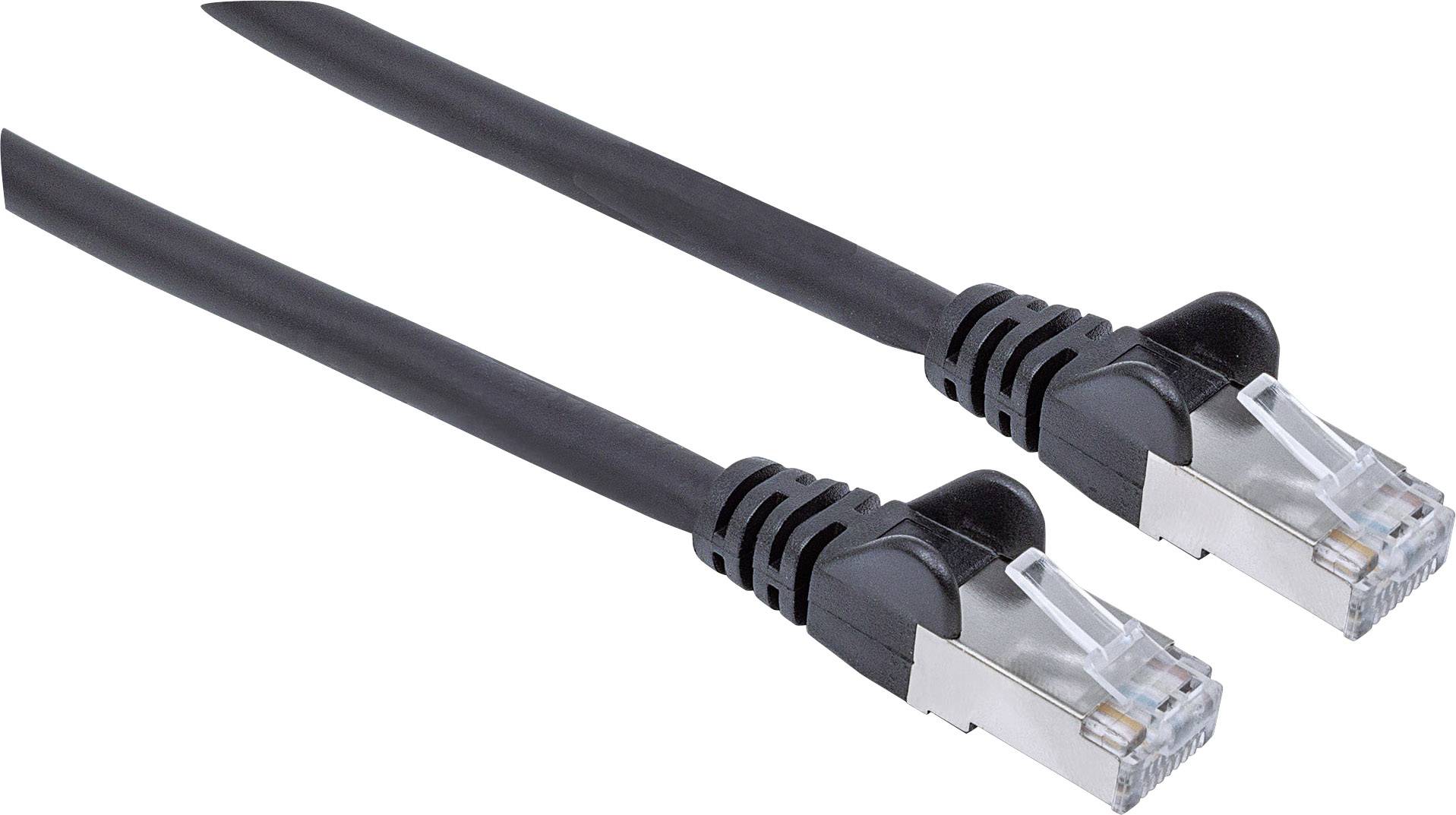 Intellinet mrežni patch kabl 10,00 m crna RJ45 utikač 1692514