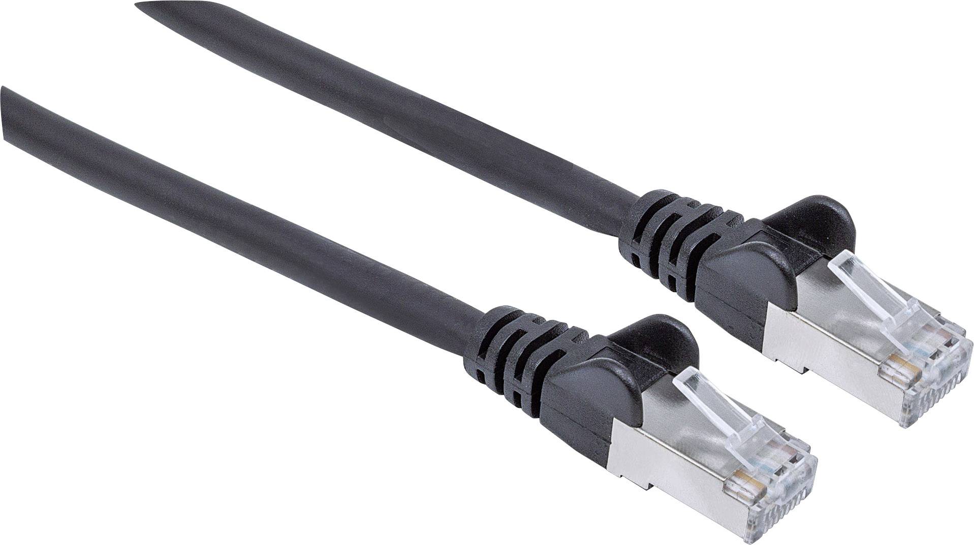 Intellinet mrežni patch kabl 5,00 m crna RJ45 utikač 1692529