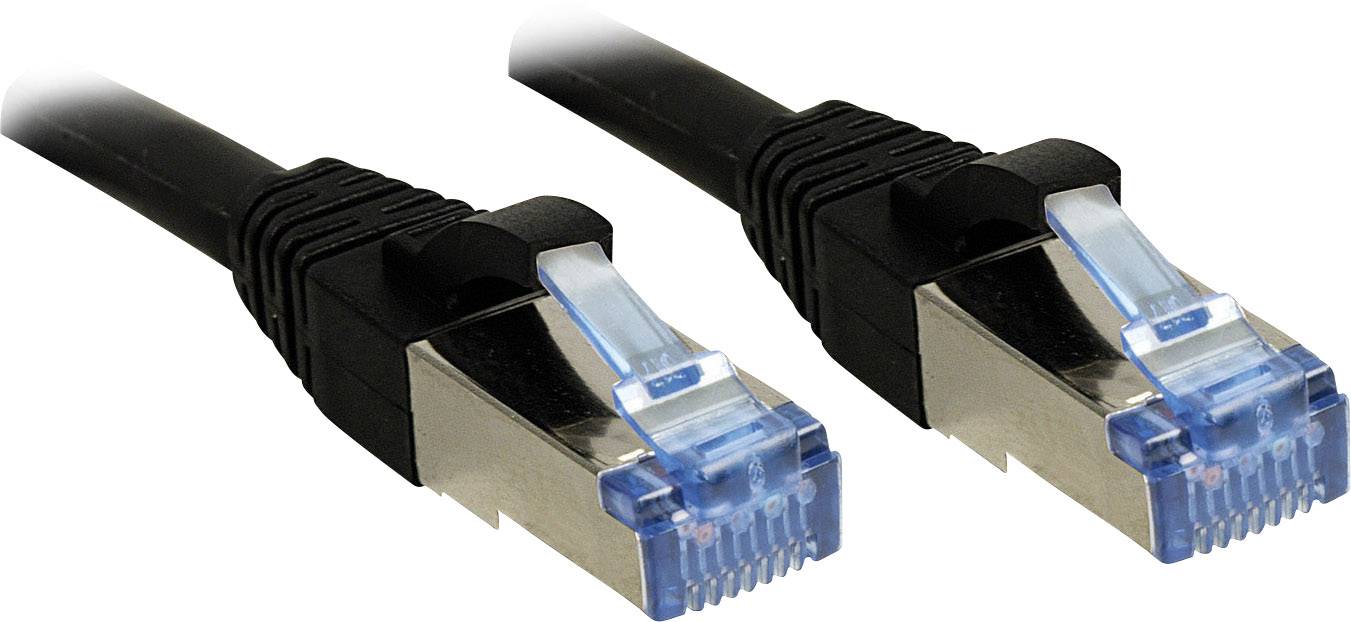 LINDY mrežni patch kabl 20,00 m crna RJ45 utikač