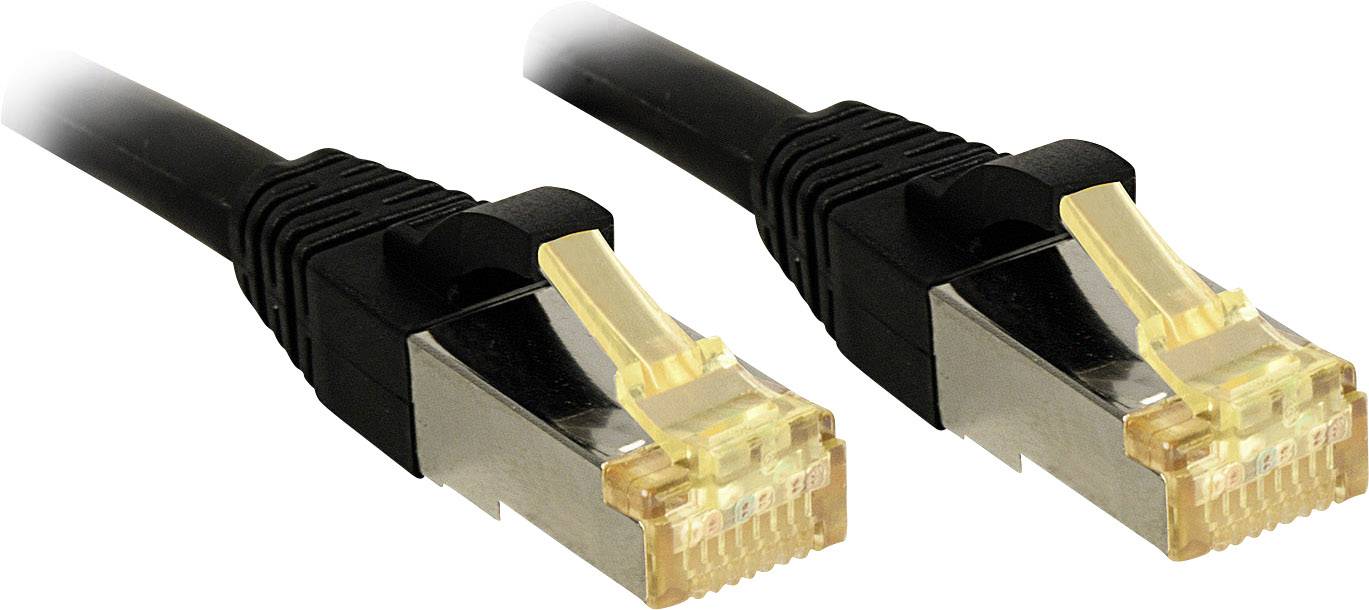 LINDY mrežni patch kabl 7,50 m crna RJ45 utikač