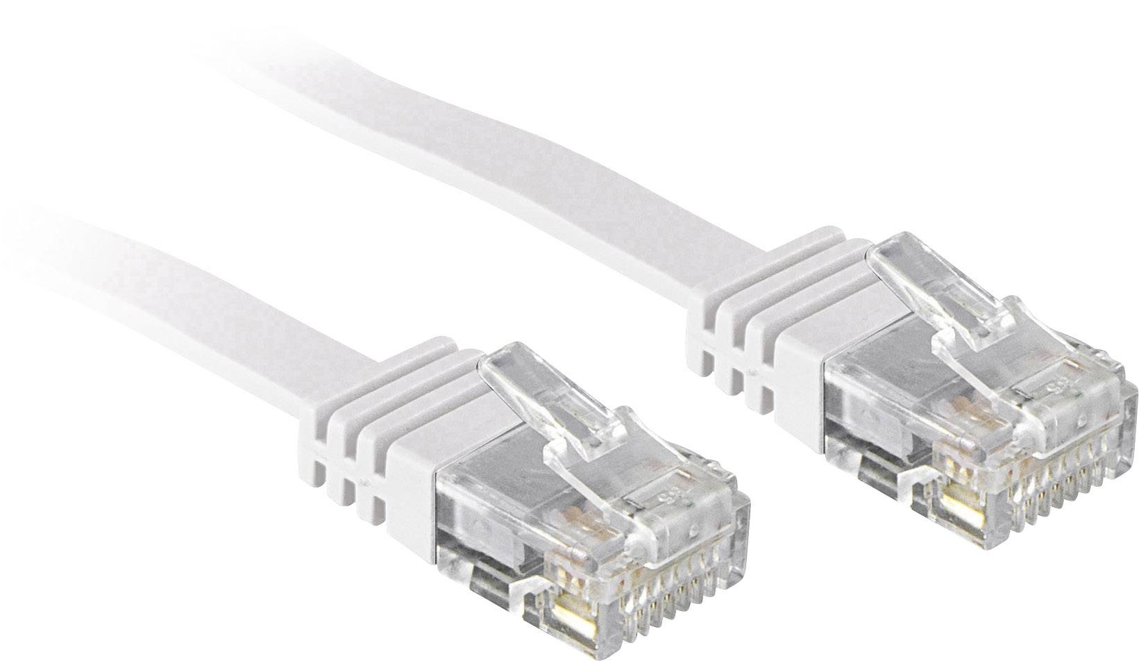 LINDY mrežni patch kabl 10,00 m bela RJ45 utikač 1835901