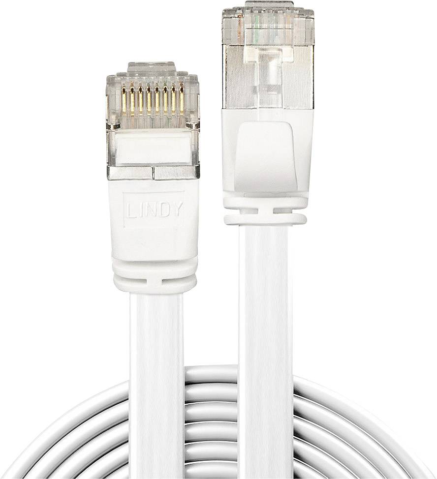 LINDY mrežni patch kabl 2,00 m bela RJ45 utikač 1846850