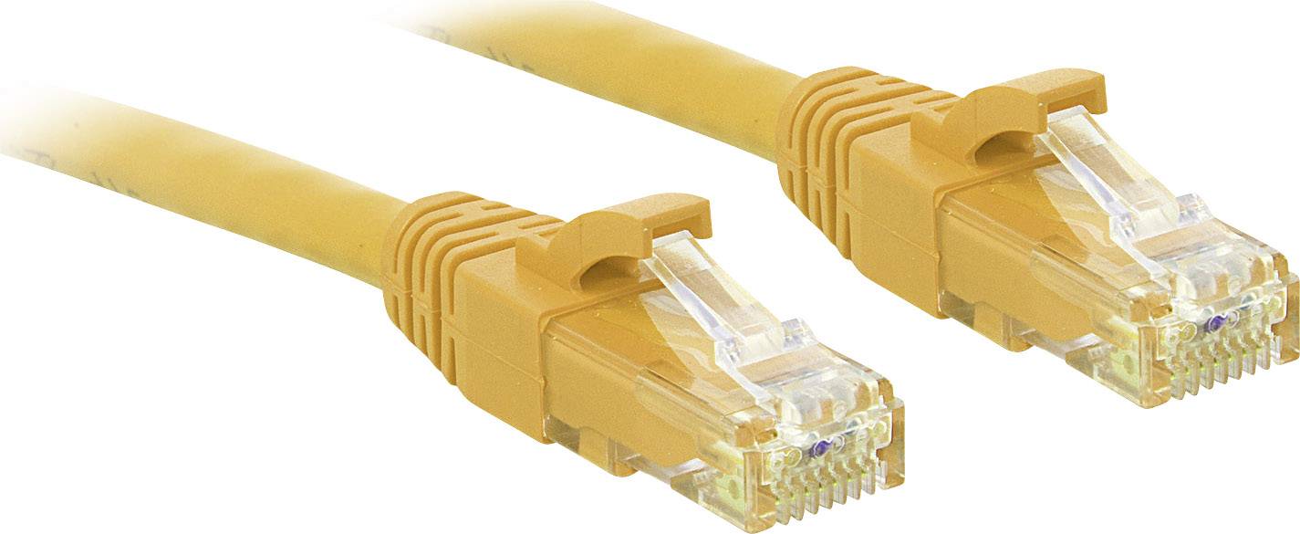 LINDY mrežni patch kabl 0,30 m žuta RJ45 utikač
