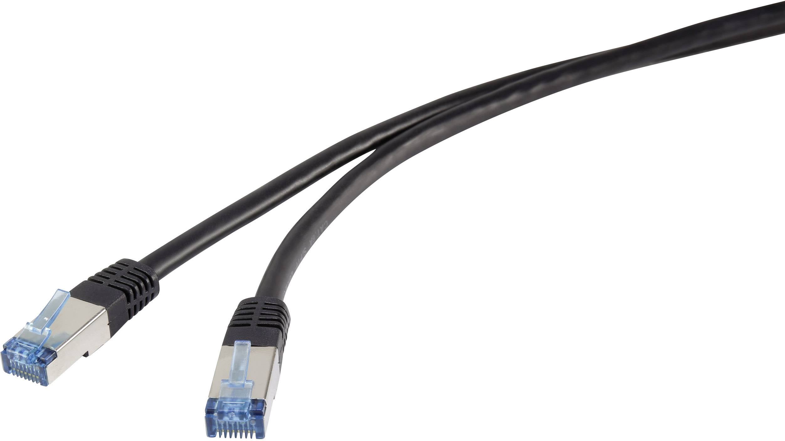 Renkforce RF-4673692 mrežni patch kabl 10,00 m crna RJ45 utikač