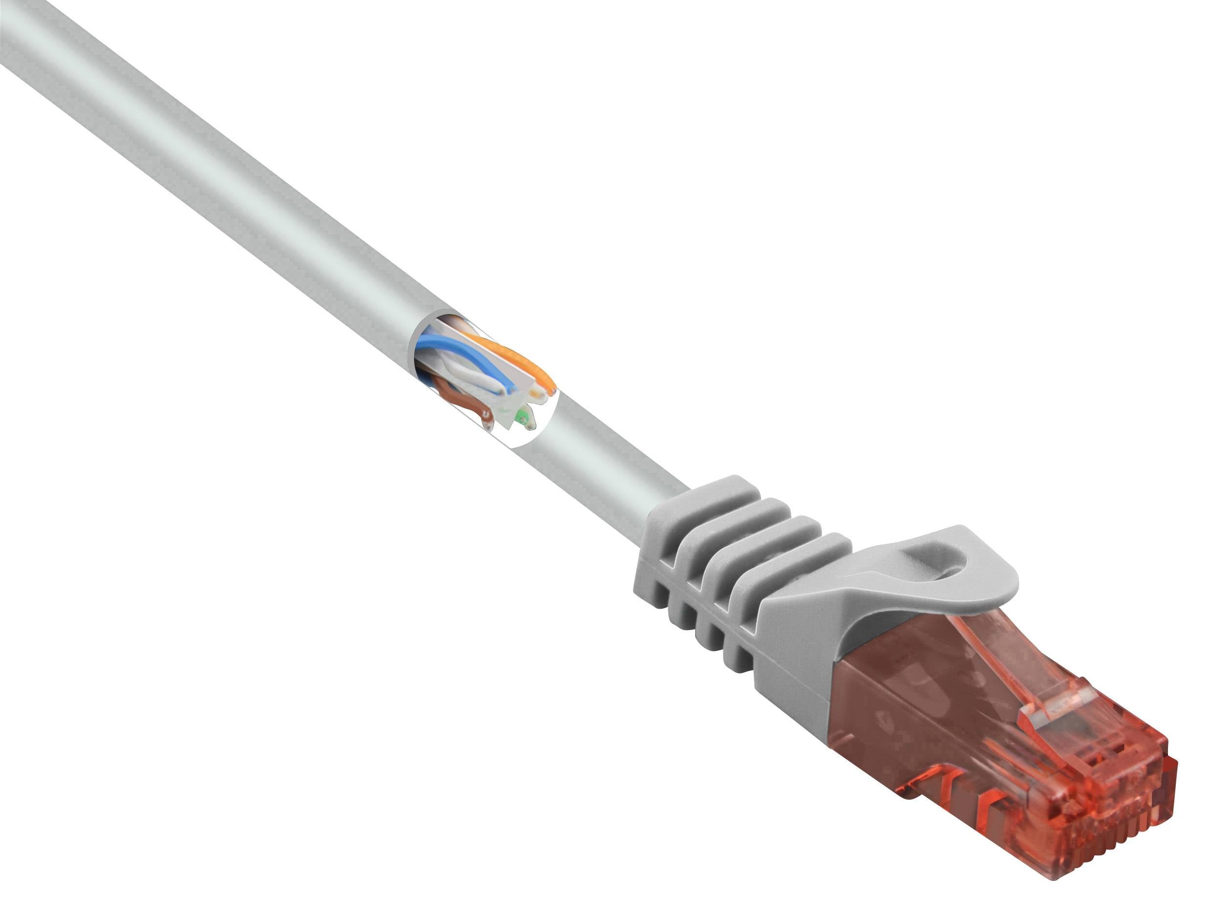 Renkforce RF-5043810 mrežni patch kabl 10,00 m siva RJ45 utikač