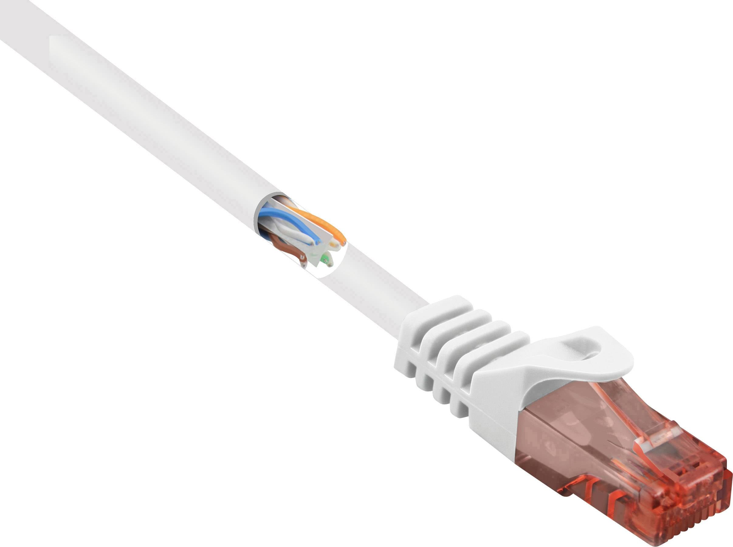 Renkforce RF-5043884 mrežni patch kabl 2,00 m bela RJ45 utikač