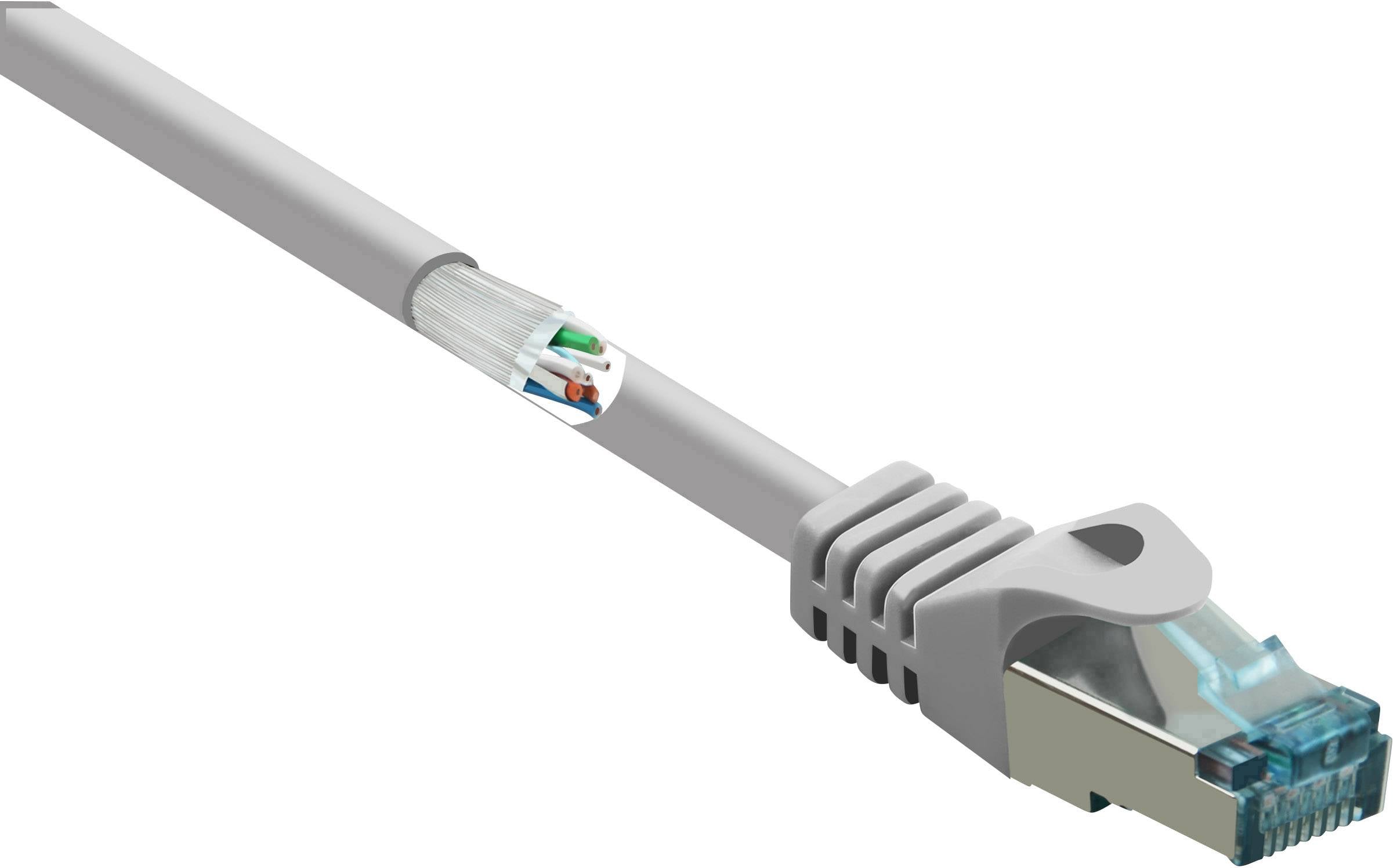 Renkforce RF-5043948 mrežni patch kabl 10,00 m siva RJ45 utikač