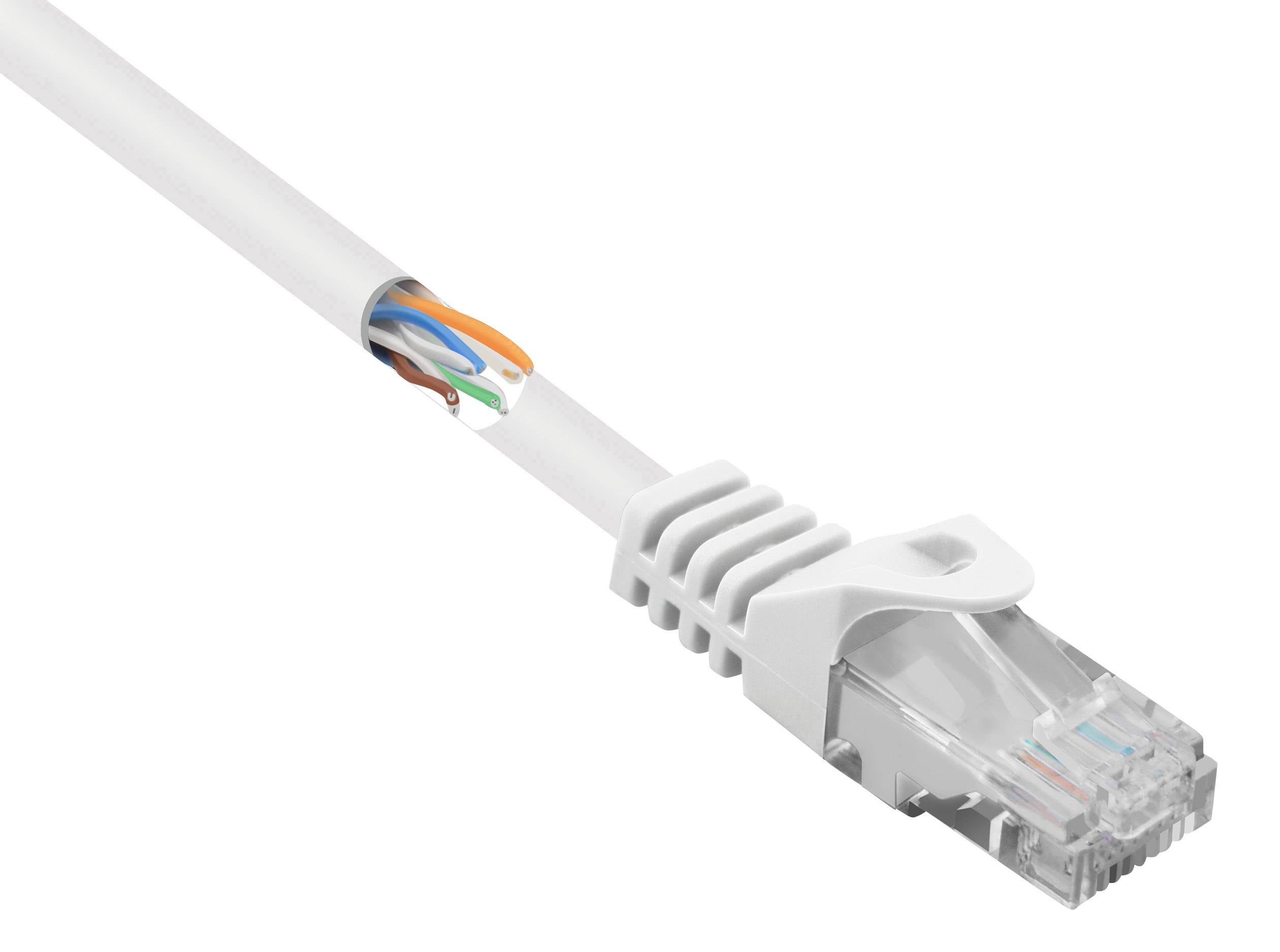 Renkforce RF-5044010 mrežni patch kabl 3,00 m bela RJ45 utikač