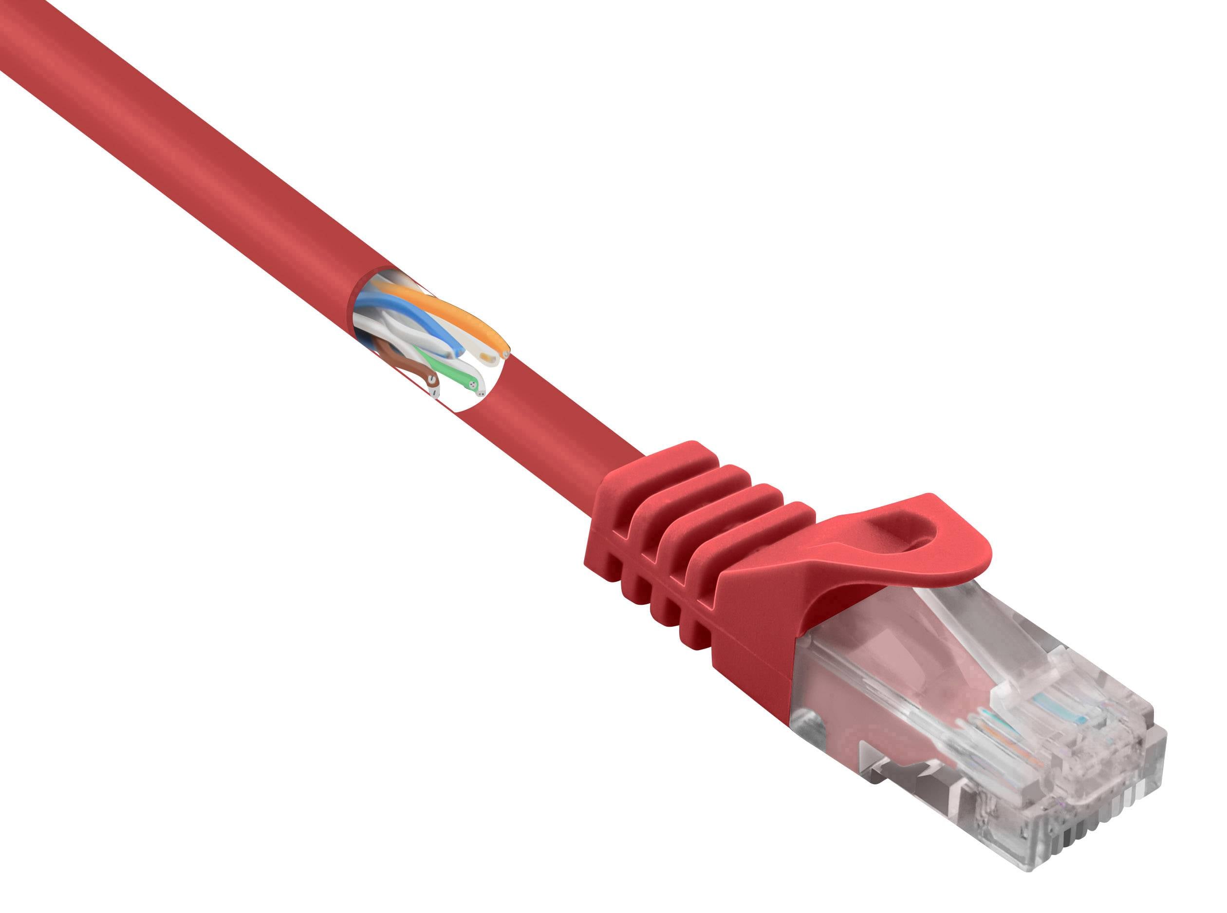 Renkforce RF-5044012 mrežni patch kabl 3,00 m crvena RJ45 utikač