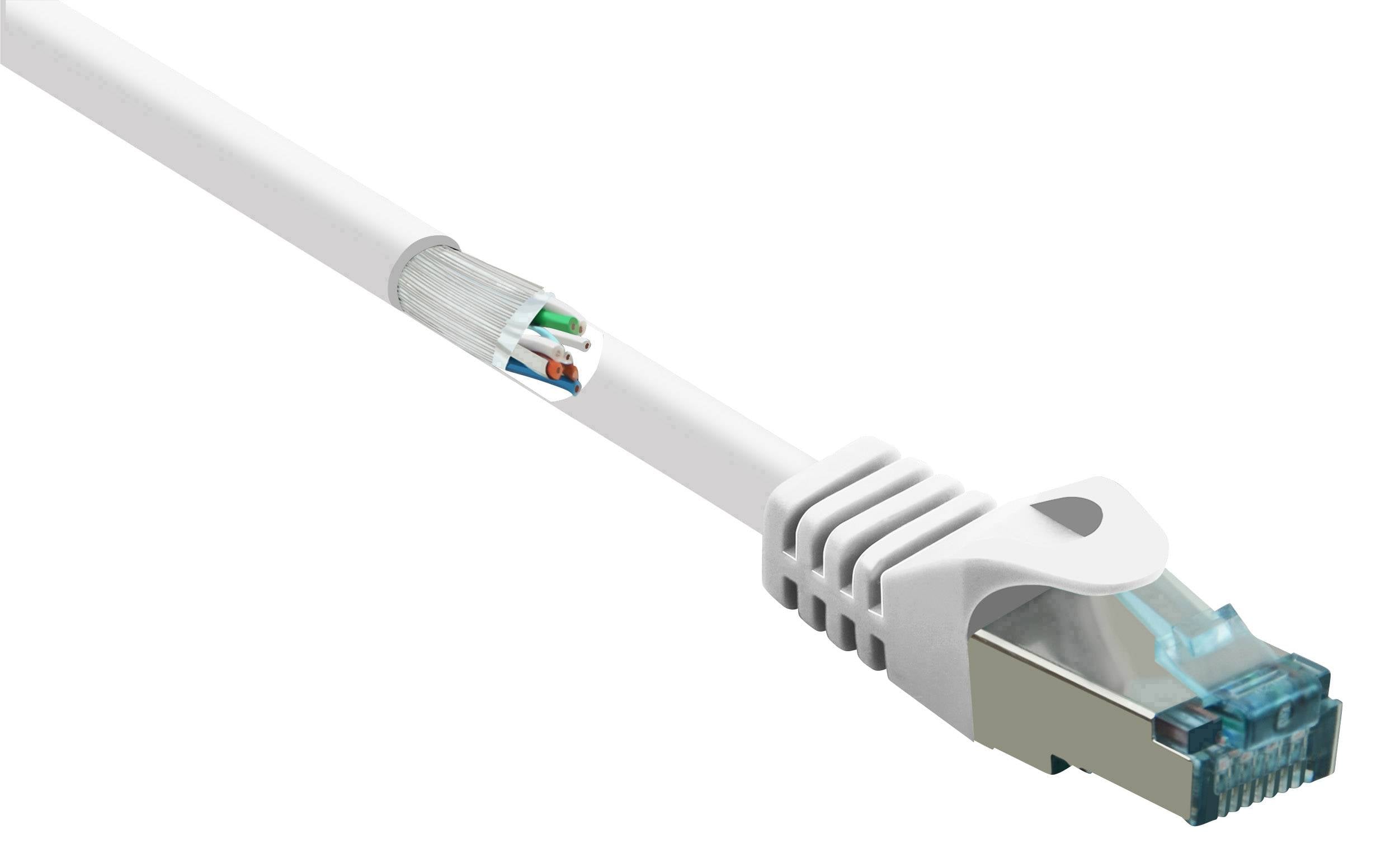 Renkforce RF-5044036 mrežni patch kabl 5,00 m bela RJ45 utikač