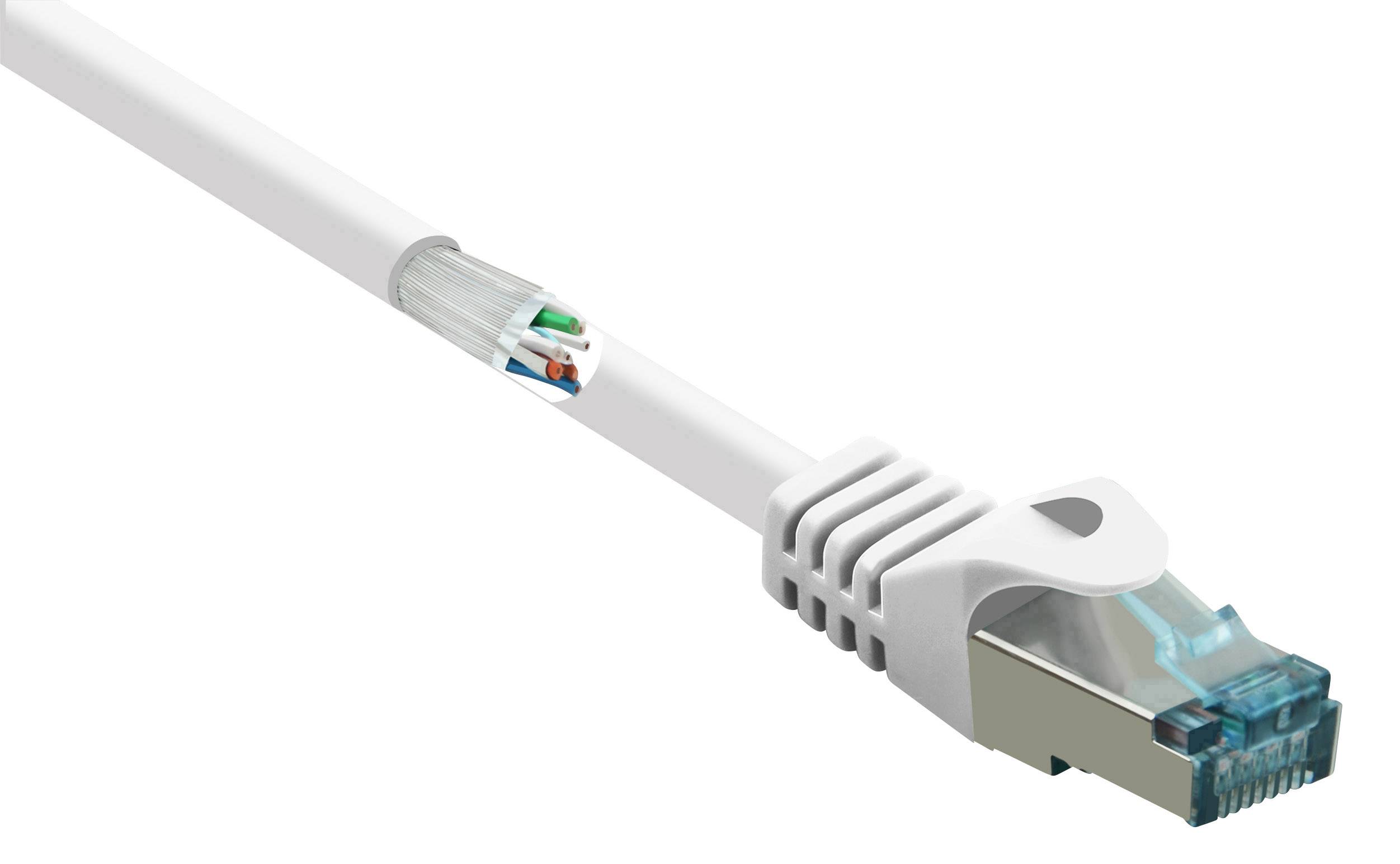 Renkforce RF-5047448 mrežni patch kabl 15,00 m bela RJ45 utikač