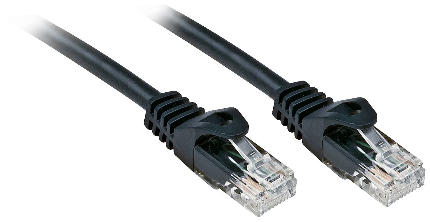 LINDY mrežni patch kabl 1,00 m crna RJ45 utikač 2535097