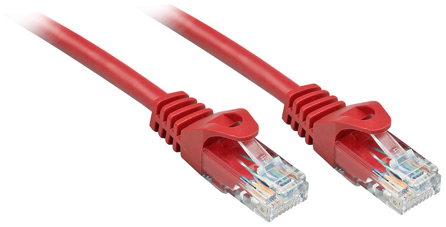 LINDY mrežni patch kabl 10,00 m crvena RJ45 utikač 2535098