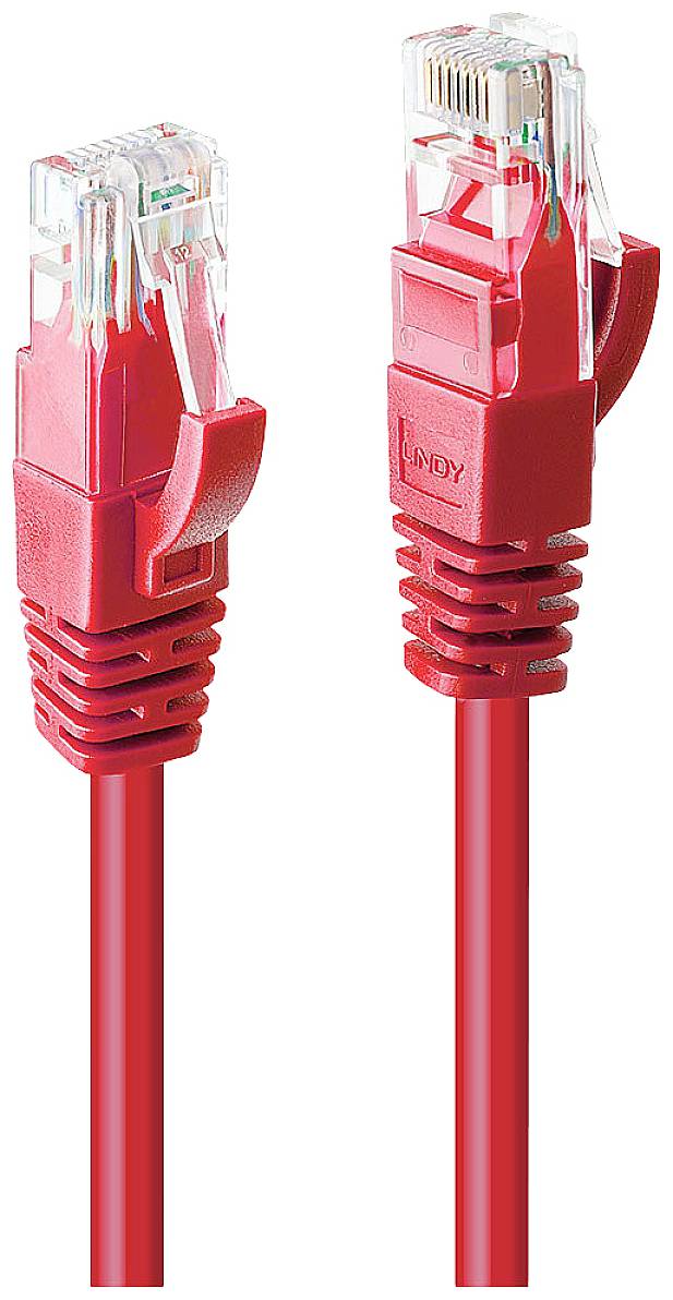 LINDY mrežni patch kabl 0,50 m crvena RJ45 utikač 2535164