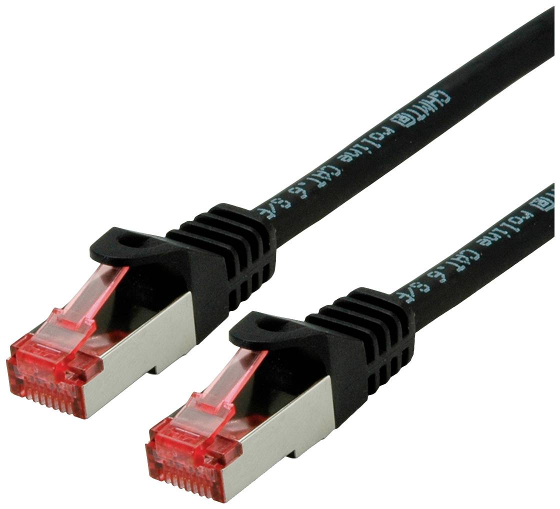 Roline mrežni patch kabl 5,00 m crna RJ45 utikač