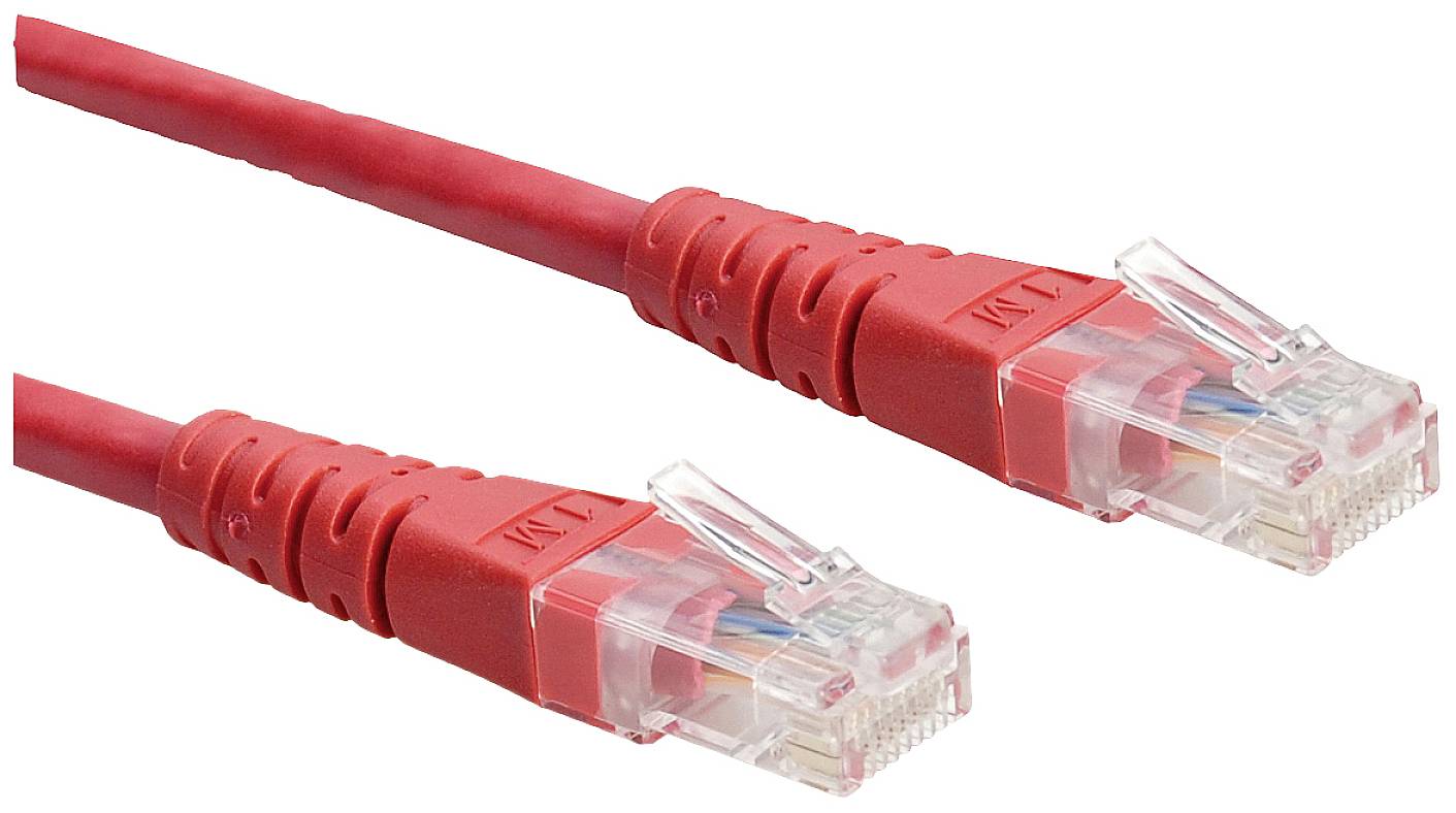 Roline mrežni patch kabl 0,30 m crvena (jasna) RJ45 utikač