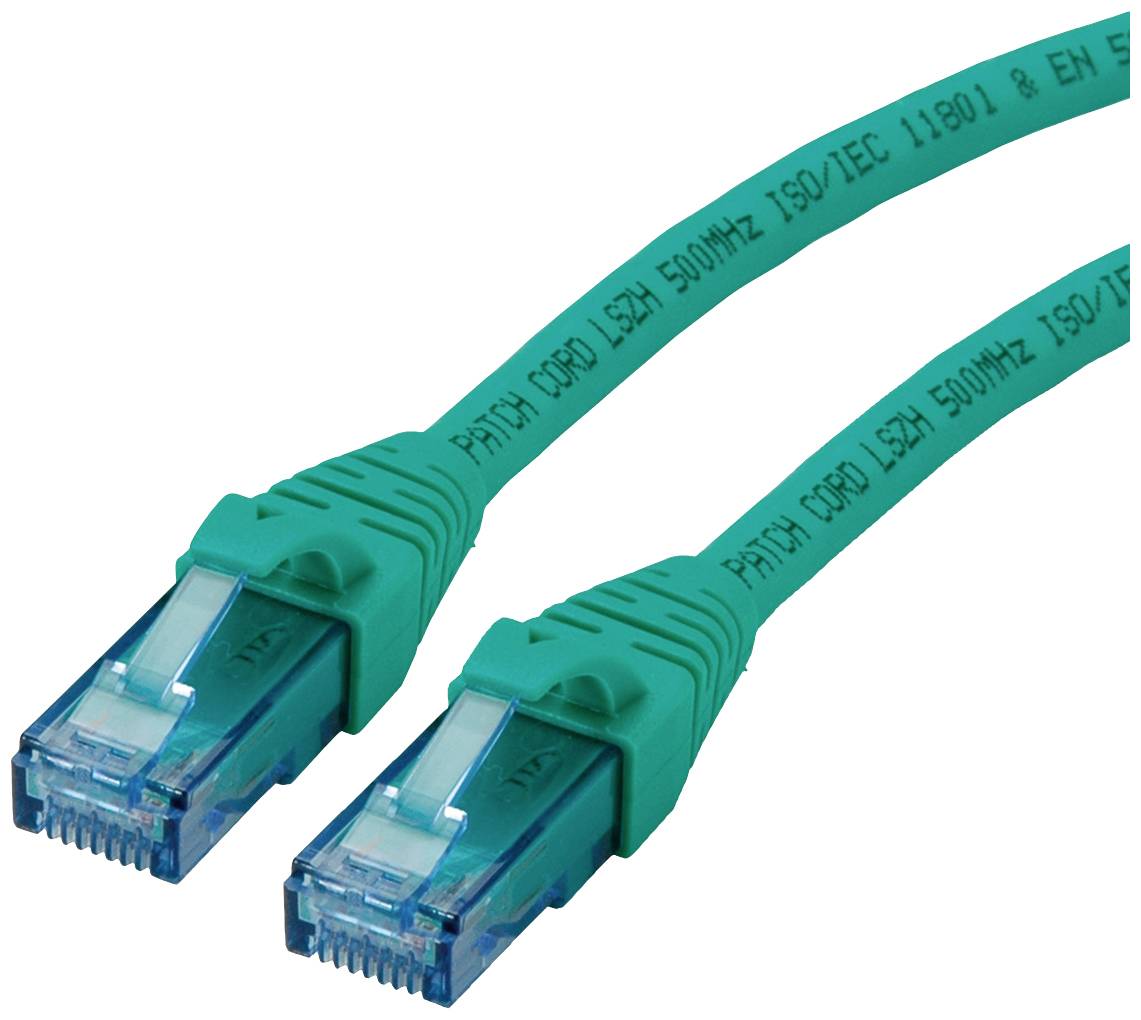 Roline mrežni patch kabl 5,00 m zelena RJ45 utikač 2557452