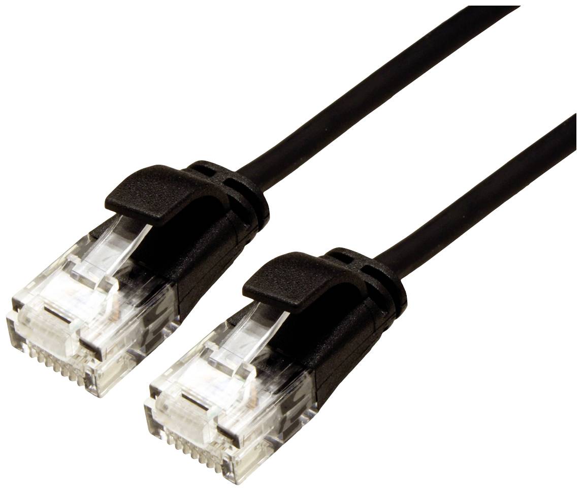 Roline mrežni patch kabl 5,00 m crna RJ45 utikač 2557469