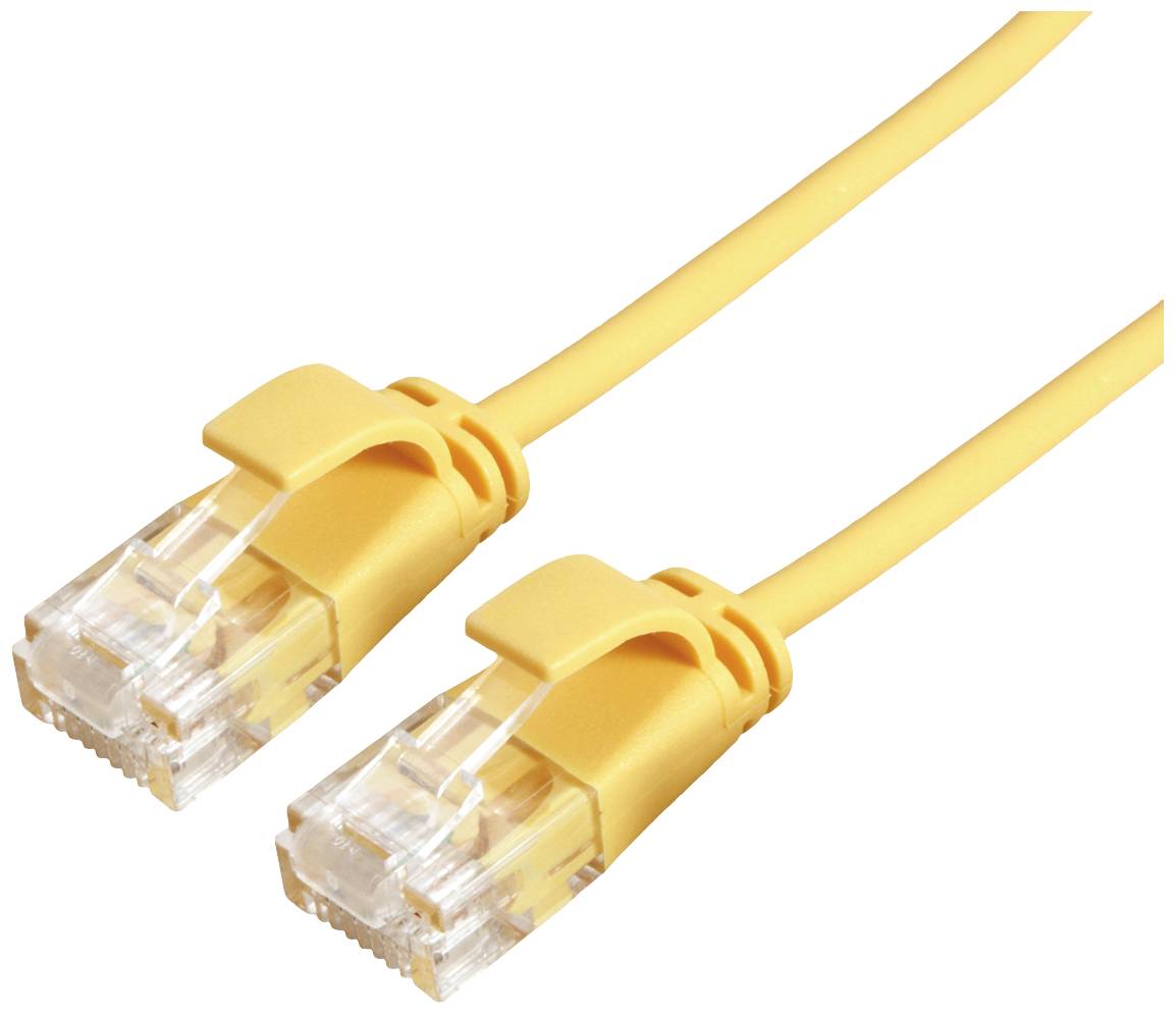 Roline mrežni patch kabl 1,00 m žuta RJ45 utikač 2558084