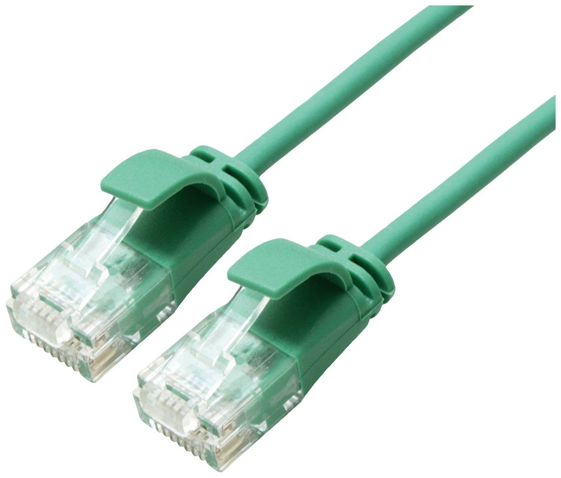 Roline mrežni patch kabl 1,00 m zelena RJ45 utikač 2558086